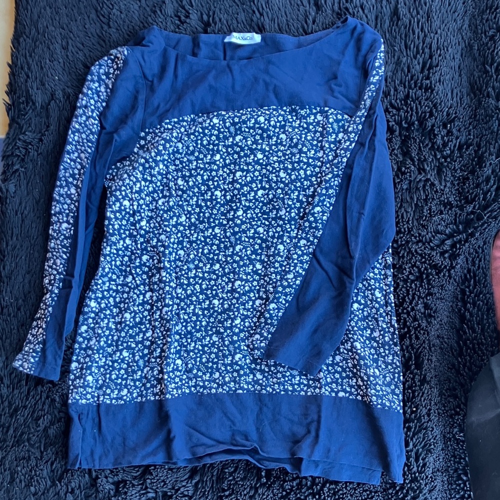 Max & Co. Blue Floral Blouse Max & Co baby blue floral
